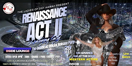 Renaissance Act II Release Party (The Official, Unofficial Release Party)
