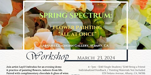Imagem principal do evento Flower Painting All At Once Art Workshop - Horizon Line Atelier