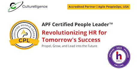 APF Certified People Leader™ (APF CPL™) Apr 17-18, 2024