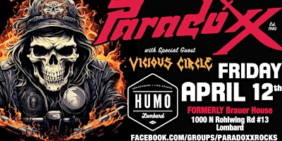 Paradoxx with special guests Vicious Circle @ Humo Live primary image