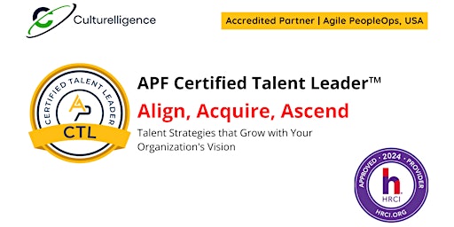 APF Certified Talent Leader™ (APF CTL™) | Apr 8-9, 2024 primary image