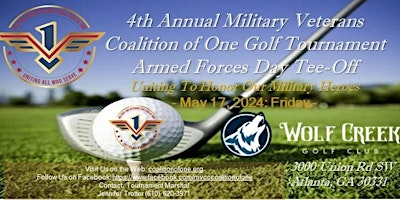 Primaire afbeelding van 4th Annual Coalition of ONE Golf Tournament Armed Forces Day Tee-Off