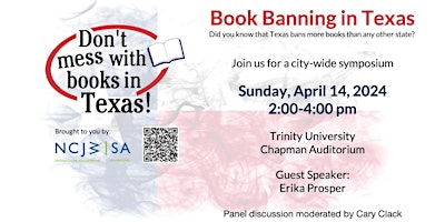 Primaire afbeelding van Book Banning Event: Don't Mess with Books in Texas!