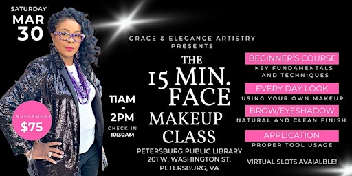 Primaire afbeelding van The 15 Minute Face Makeup Class