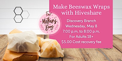 Primaire afbeelding van Make Beeswax Wraps with Hiveshare for Mother's Day