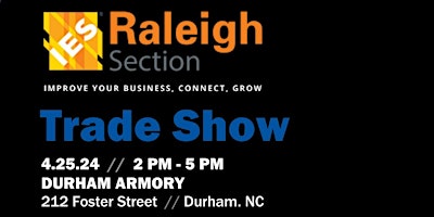 Imagem principal de April 25 Event: IES Raleigh 2024 Vendor Trade Show