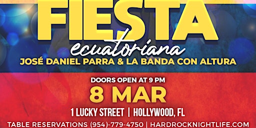 Fiesta Ecuatoriana con Jose Daniel Parra en Vivo! Friday March 8th ROOFTOP primary image