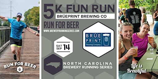 Primaire afbeelding van 5k Beer Run x Brüeprint Brewing Co | 2024 NC Brewery Running Series