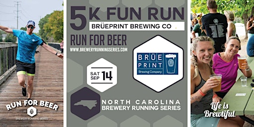 Imagem principal de 5k Beer Run x Brüeprint Brewing Co | 2024 NC Brewery Running Series