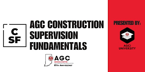 AGC of Indiana Construction Supervision Fundamentals Course - Indianapolis primary image