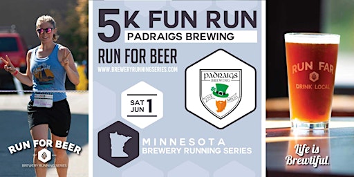 Primaire afbeelding van 5k Beer Run x Padraigs Brewing | 2024 MN Brewery Running Series