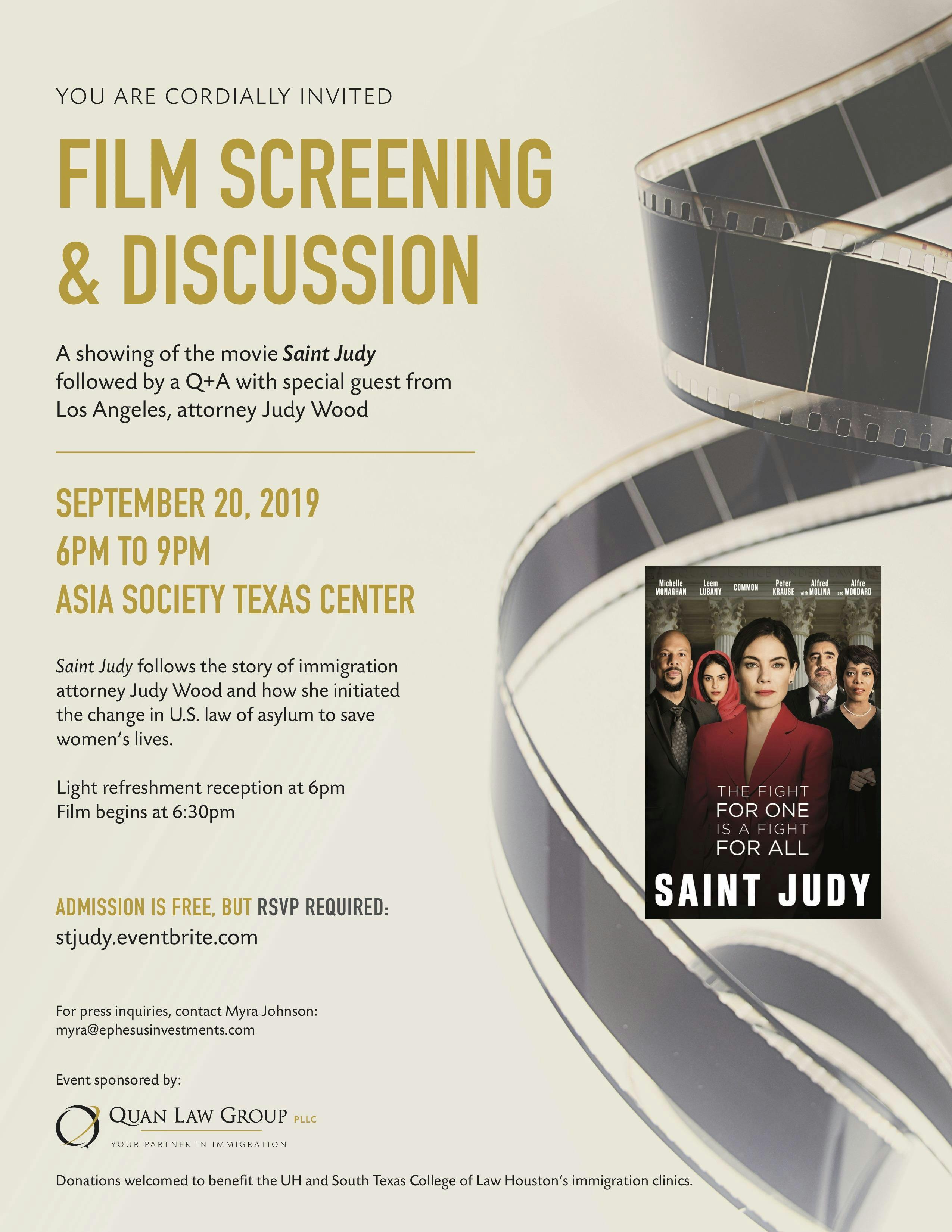 Vip Movie Screening Of Saint Judy And Q A With Special Guest Judy Wood 20 Sep 2019