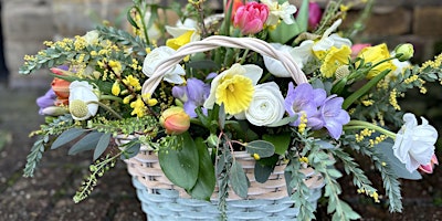 Spring basket floral arrangement primary image