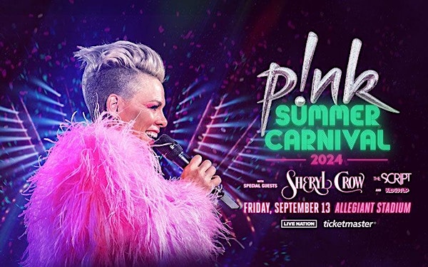 P!NK concert shuttle bus from The Palms Casino Resort 9/13/2024
