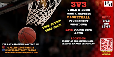 3v3 Girls and Boys March Madness Tournament