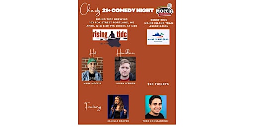 Primaire afbeelding van 21+ Charity Comedy Night to benefit Maine Island Trail Association!