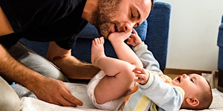 Dad and Baby Yoga session for new dads and little babies
