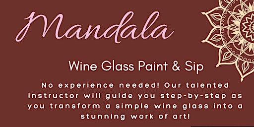 Primaire afbeelding van Mandala Wine Glass Paint & Sip