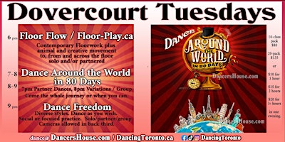 Primaire afbeelding van Dovercourt Tuesdays : Floor Flow + Dance Around the World + Dance Freedom