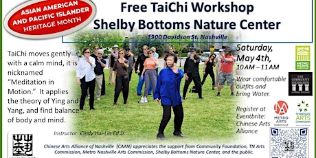Free TaiChi Workshop 5/4/24  - a CAAN's AAPI Month In May Program