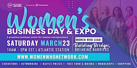 Primaire afbeelding van Women's Business Day & Expo