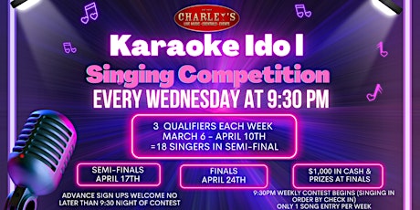 Karaoke FINALS Singing Competition at Charley's Los Gatos