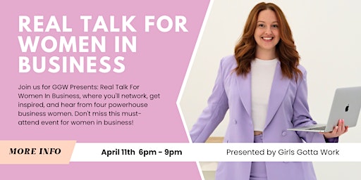 Imagen principal de GGW Presents: Real Talk For Women In Business