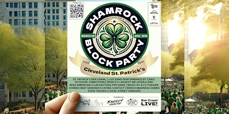 Official Shamrock Block Party x St Patty's Day Bar Crawl Downtown Cleveland primary image