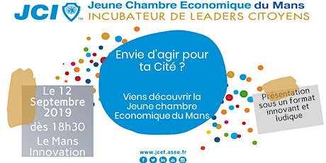 Image principale de Soirée découverte Jeune Chambre Économique du Mans