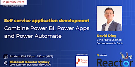 Self service application development:Power Apps, Power BI  & Power Automate primary image