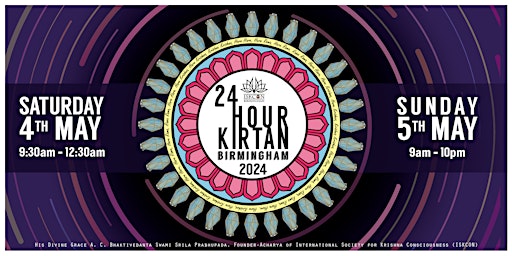 Immagine principale di Birmingham 24 Hour Kirtan 2024 
