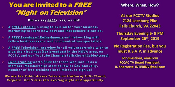 Falls Church City Public Access TV Open House