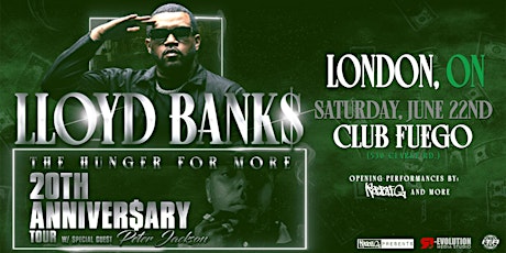 Lloyd Banks  in London June  22nd at Club Fuego with Peter Jackson