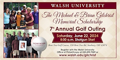 Imagem principal do evento 2024 Gilchrist Brothers Scholarship Golf Outing