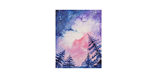 Immagine principale di Violet Night Watercolor Painting Class 