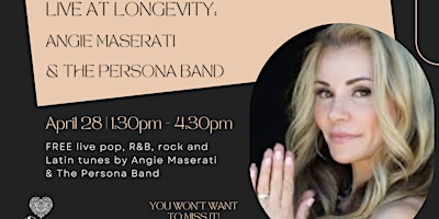Imagem principal do evento Live at Longevity: Angie Maserati & The Persona Band