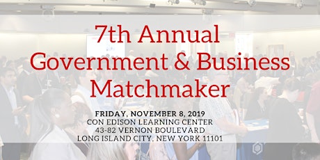 7th Annual Government & Business Matchmaker (2019) From 8:00 am to 03:00 pm primary image