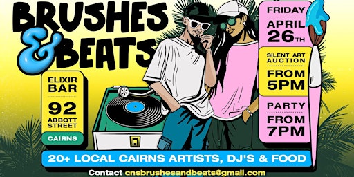 Imagem principal do evento Brushes & Beats (Cairns Cancer Fundraiser Night)