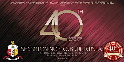 Chesapeake-Virginia Beach Alumni Chapter's 40th Charter Day Celebration primary image