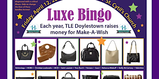 Image principale de TLE Doylestown's LUXE Bag Bingo for Make-A-Wish &  Healthlink Dental Clinic