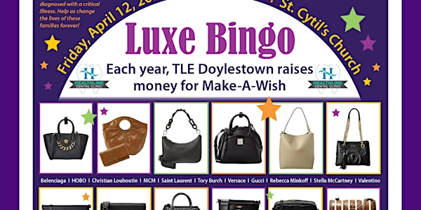 TLE Doylestown's LUXE Bag Bingo for Make-A-Wish & Healthlink Dental Clinic