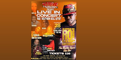 Roi Anthony R&B Southern Sole Aritist Live in Concert