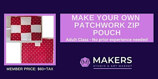 Imagem principal do evento Sew your own Patchwork Zipper Pouch