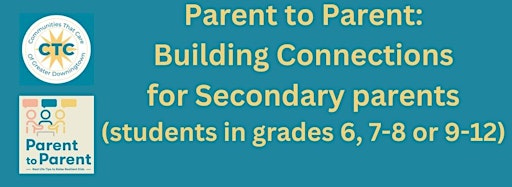 Afbeelding van collectie voor Secondary Parent to Parent: Building Connections