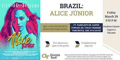 Primaire afbeelding van Film screening: “Alice Júnior” + Virtual Q&A and Discussion panel