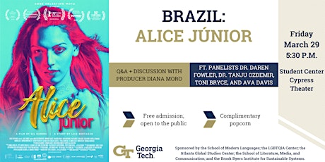 Film screening: “Alice Júnior” + Virtual Q&A and Discussion panel