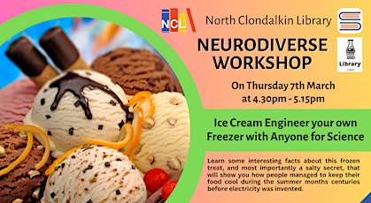 Primaire afbeelding van Ice Cream Engineer your own Freezer - Neurodivergent workshop Age 6-8