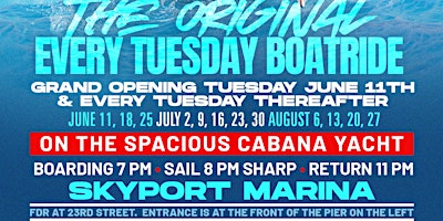 Imagen principal de EVERY TUESDAY BOATRIDE IS BACK!