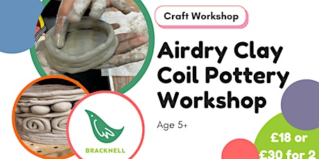 Airdry clay coil pot workshop - with Kathryn in Bracknell - all ages