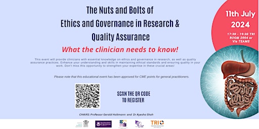 The Nuts and Bolts of Ethics and Governance in Research & Quality primary image